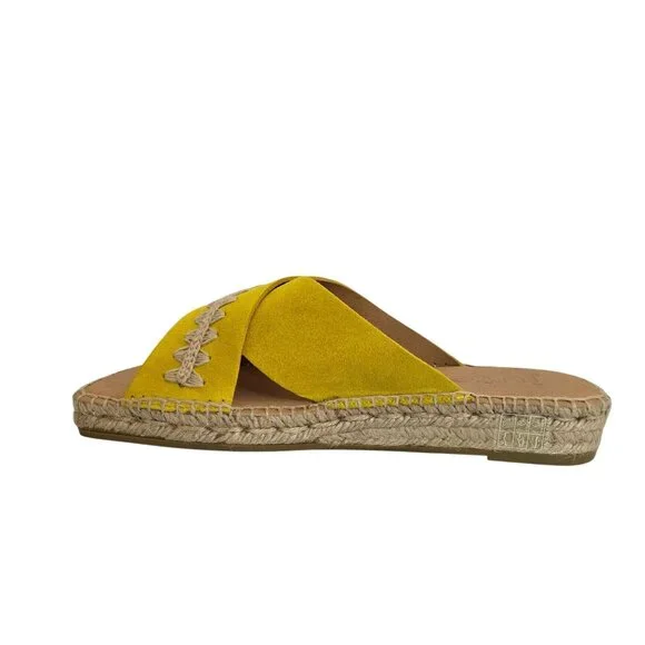 JUTELIA Made In Spain Suede Espadrille Flat Sandals - Picture 9 of 13